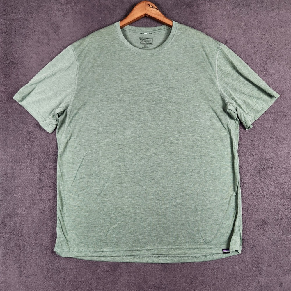 Patagonia Capilene Cool Trail Shirt Mens XL Sage Green Heather Performance Tee